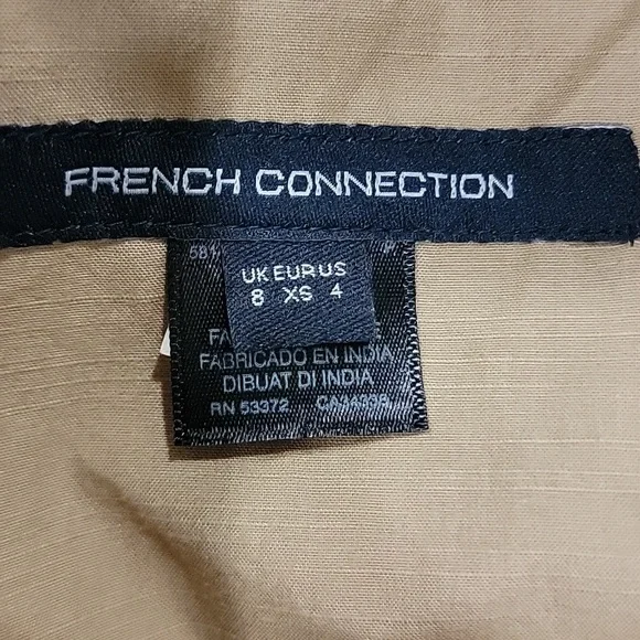 French Connection Tan Button-Up Dress - Picture 8 of 9